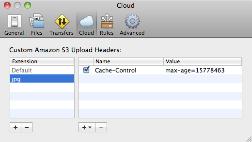 Transmit S3 Cache-Control header